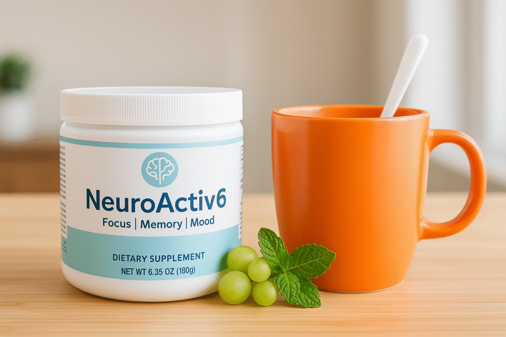 Neuroactiv6 focus memory mood supplement morning cup scene for dopamine or habit-related context
