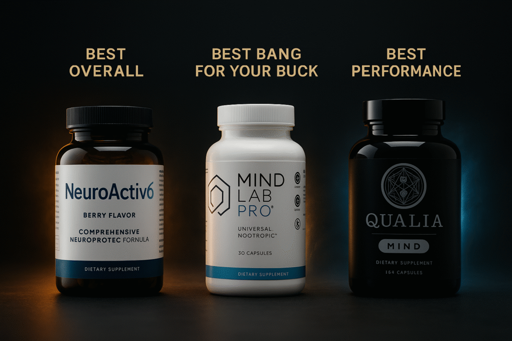 Top nootropic supplements lineup for focus and energy scene for dopamine or habit-related context